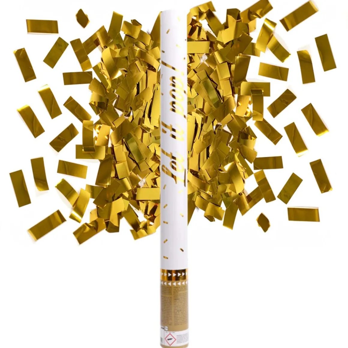 Konfettibomb, guld 60 cm (folie)