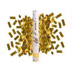 Konfettibomb, guld 28 cm (folie)