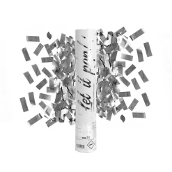 Konfettibomb, silver 28 cm (folie)