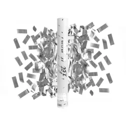 Konfettibomb, silver 40 cm (folie)