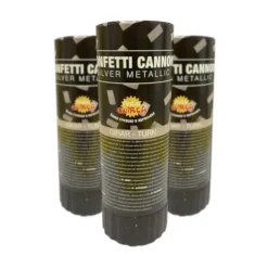 Konfettibomb, silver 3 st