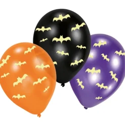 Latexballonger, Glow in the dark Bats 27 cm 6 st