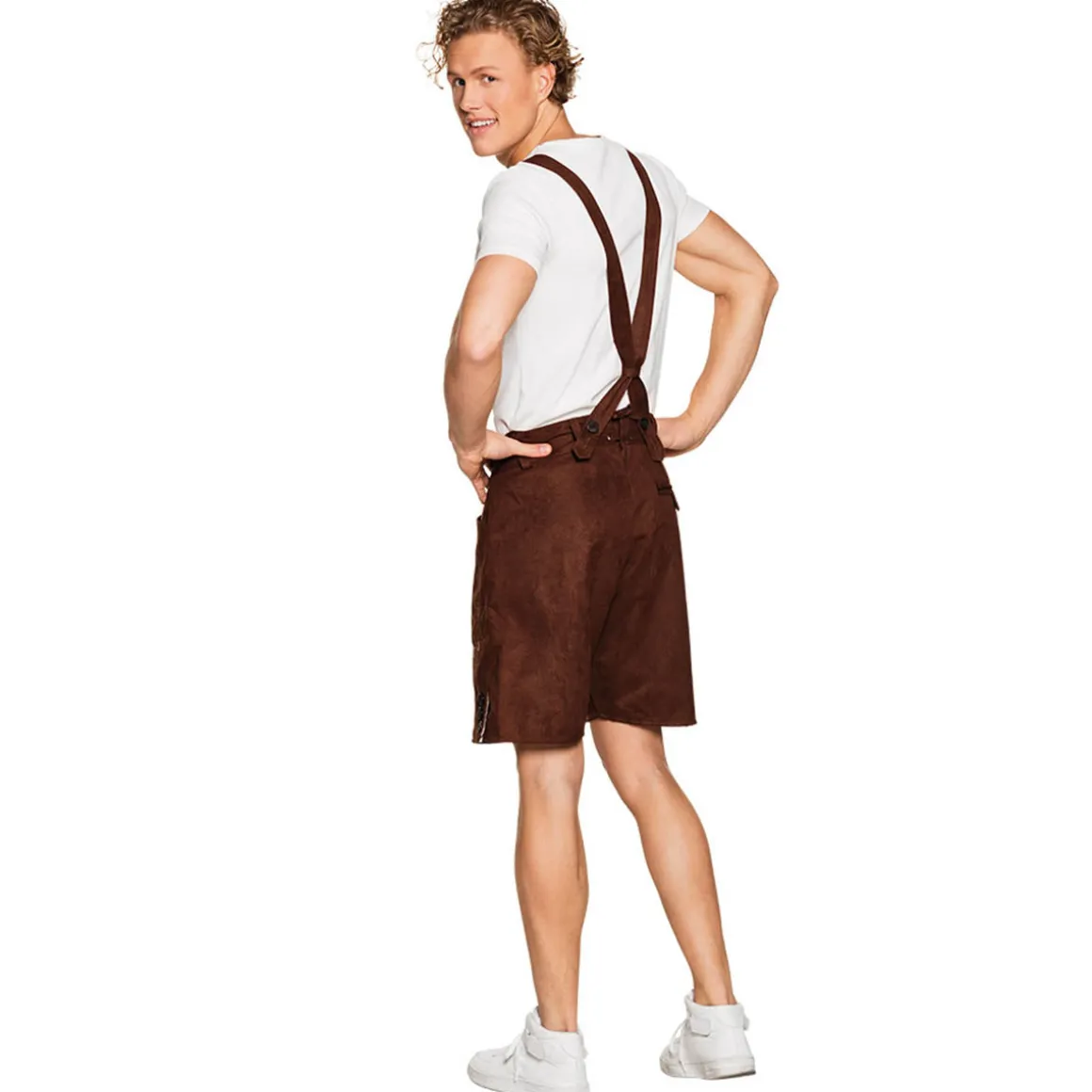 Lederhosen, bruna korta L/XL