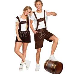 Lederhosen, bruna korta L/XL