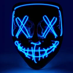 LED-mask, scary blå