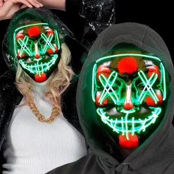 LED-mask, scary grön