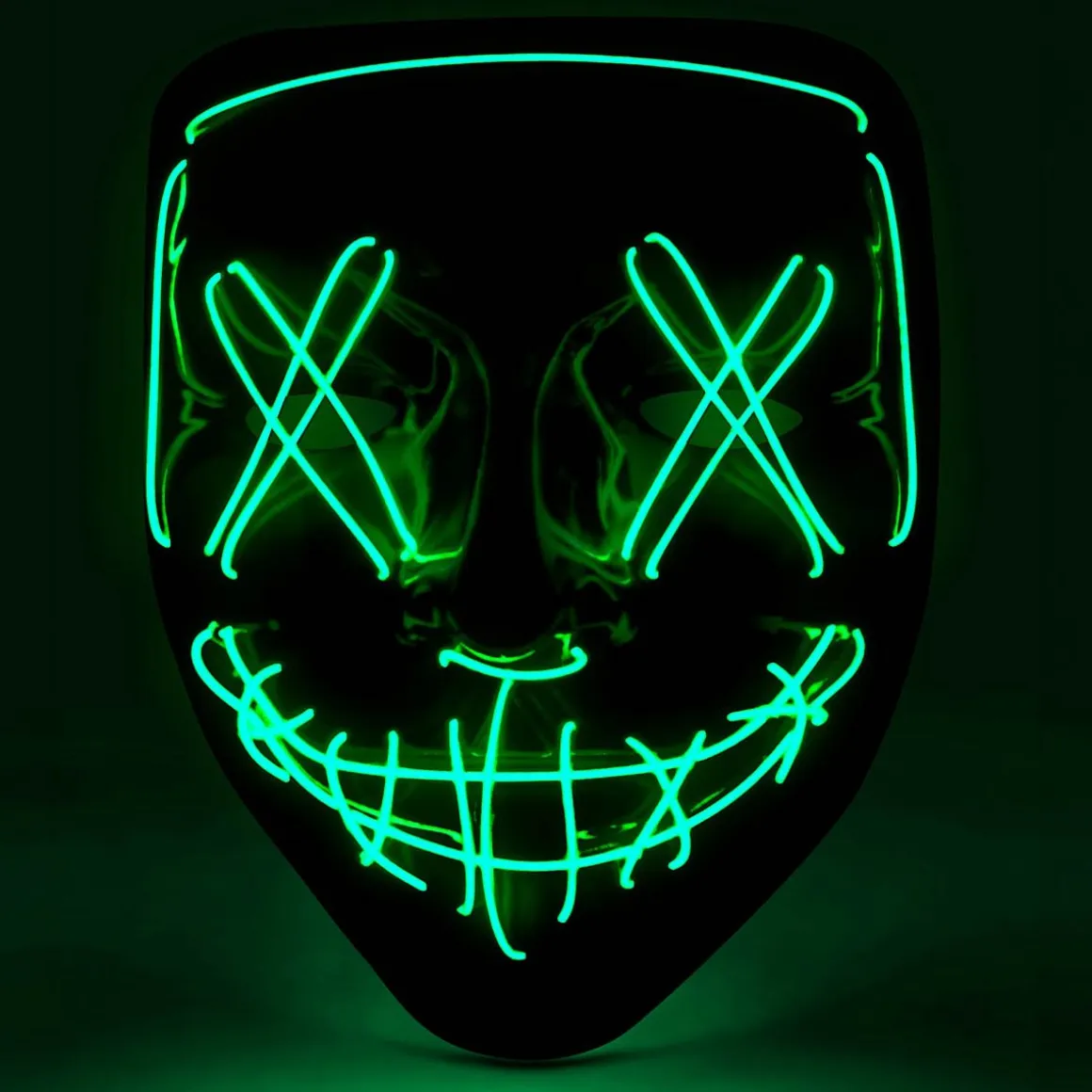 LED-mask, scary grön