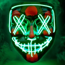 LED-mask, scary grön