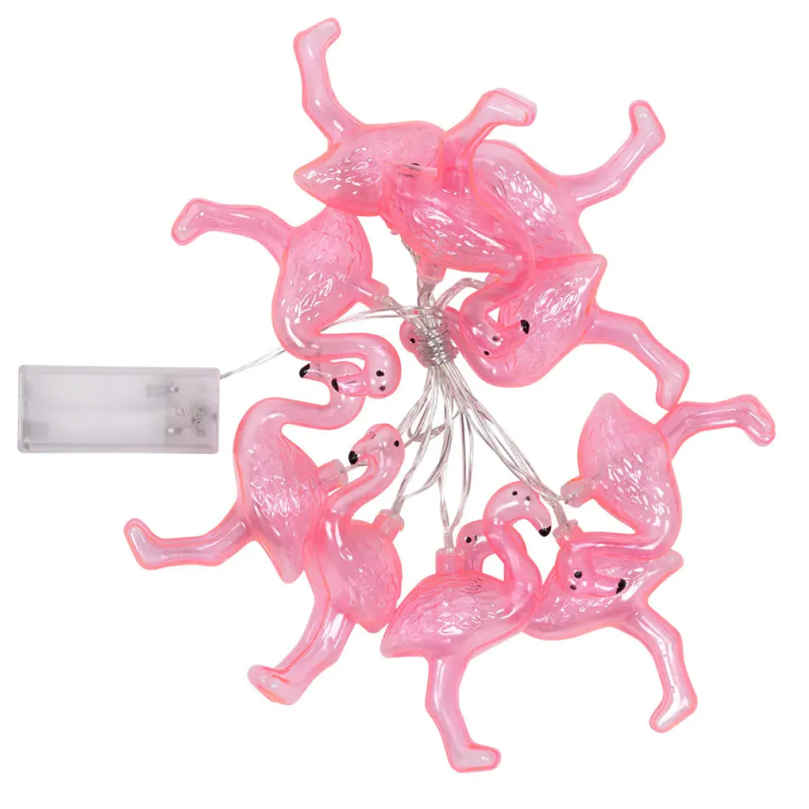 Ljusslinga LED, flamingo 140 cm
