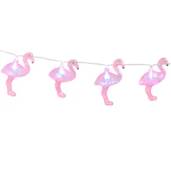 Ljusslinga LED, flamingo 140 cm