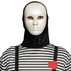 Mask, mim med vit huva