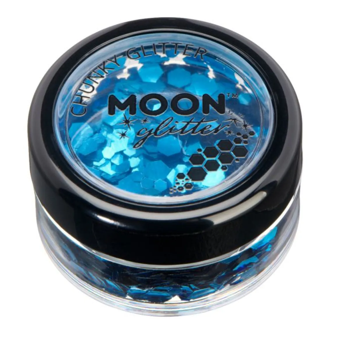 Moon Ansikts- & kroppsglitter i burk, blå 3 g
