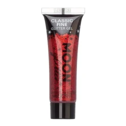 Moon Ansikts- & kroppsglitter i tub, röd 12 ml