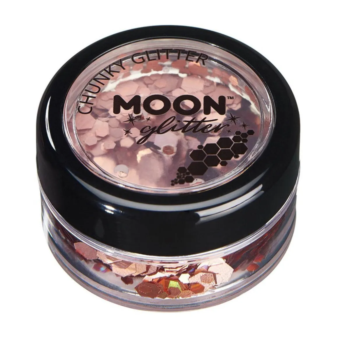 Moon Glitter Holographic Chunky Glitter, rose gold 3 g