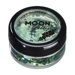 Moon Glitter Holographic Chunky Glitter, green 3 g