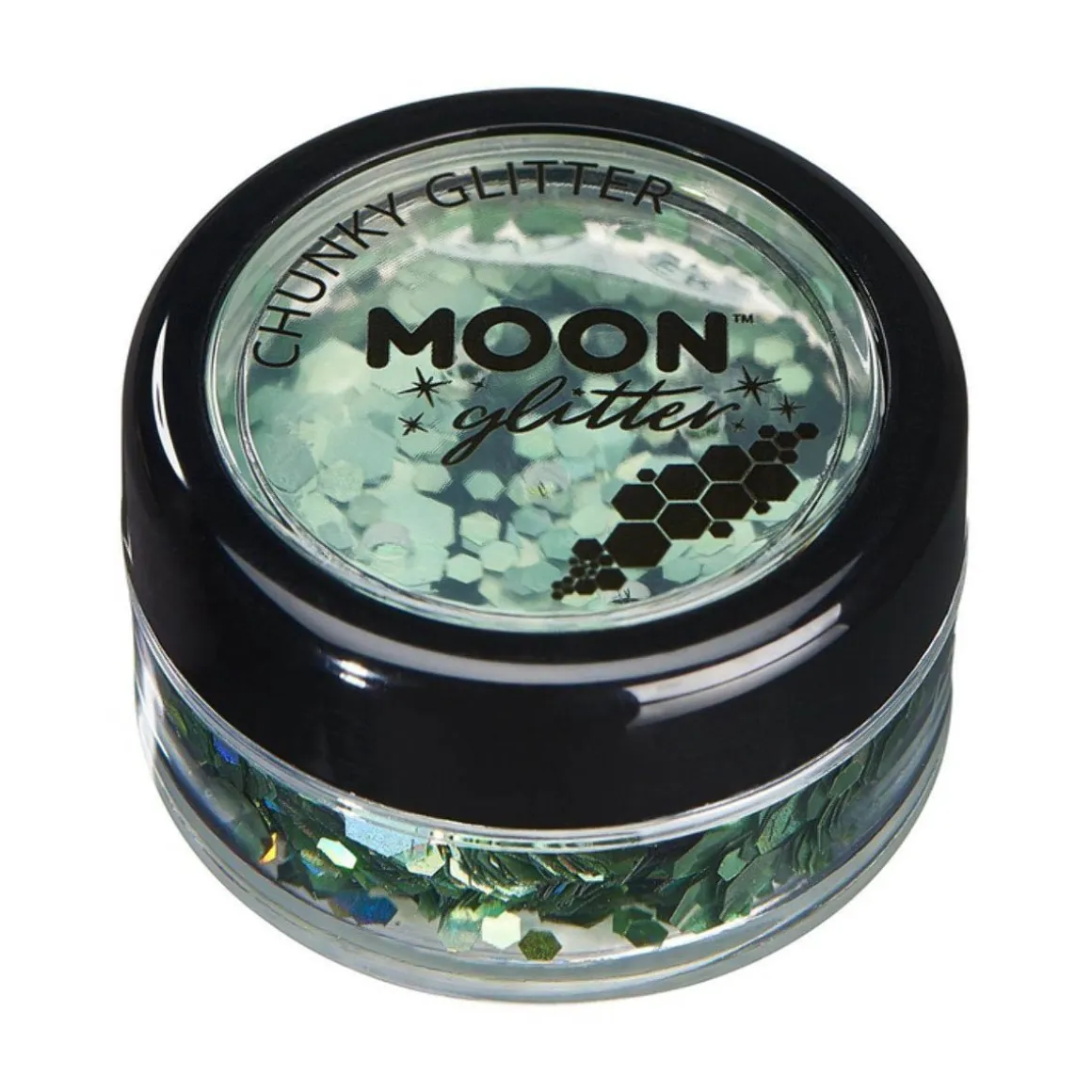Moon Glitter Holographic Chunky Glitter, green 3 g