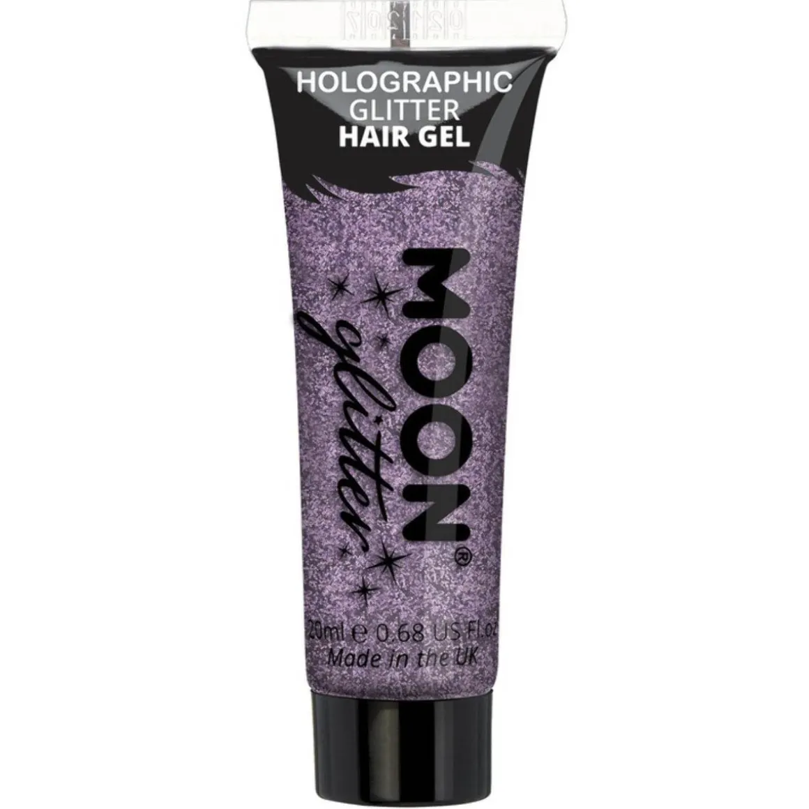 Moon Glitter Holographic Glitter Hair Gel, purple 20 ml