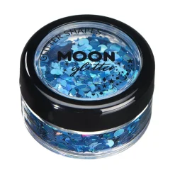 Moon Glitter Holographic Glitter Shapes, blue 3 g