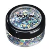 Moon Glitter Holographic Glitter Shapes, silver 3 g