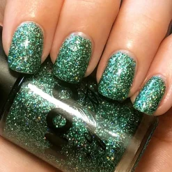 Moon Glitter Holographic Nail Polish, green 14 ml