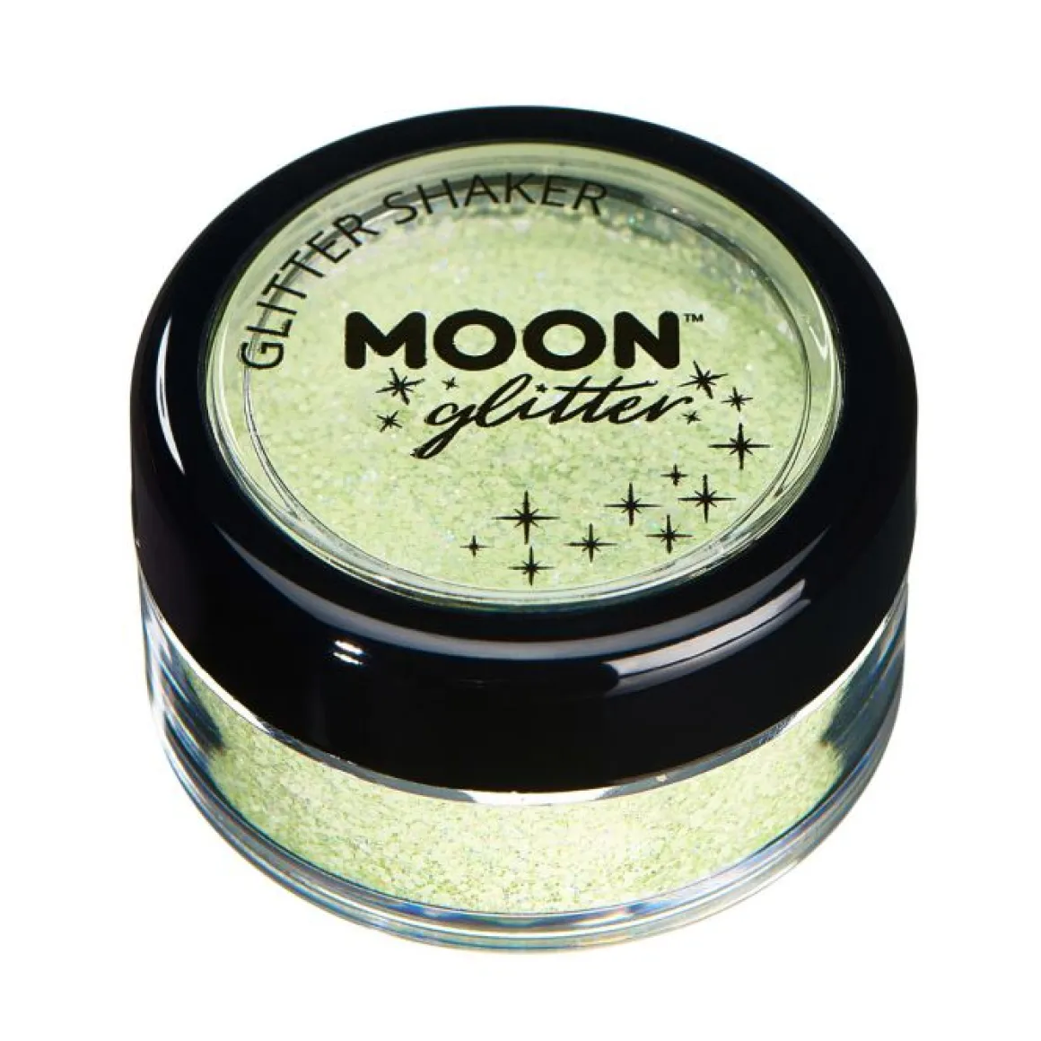Moon Glitter i burk shaker, pastell grön 3 g
