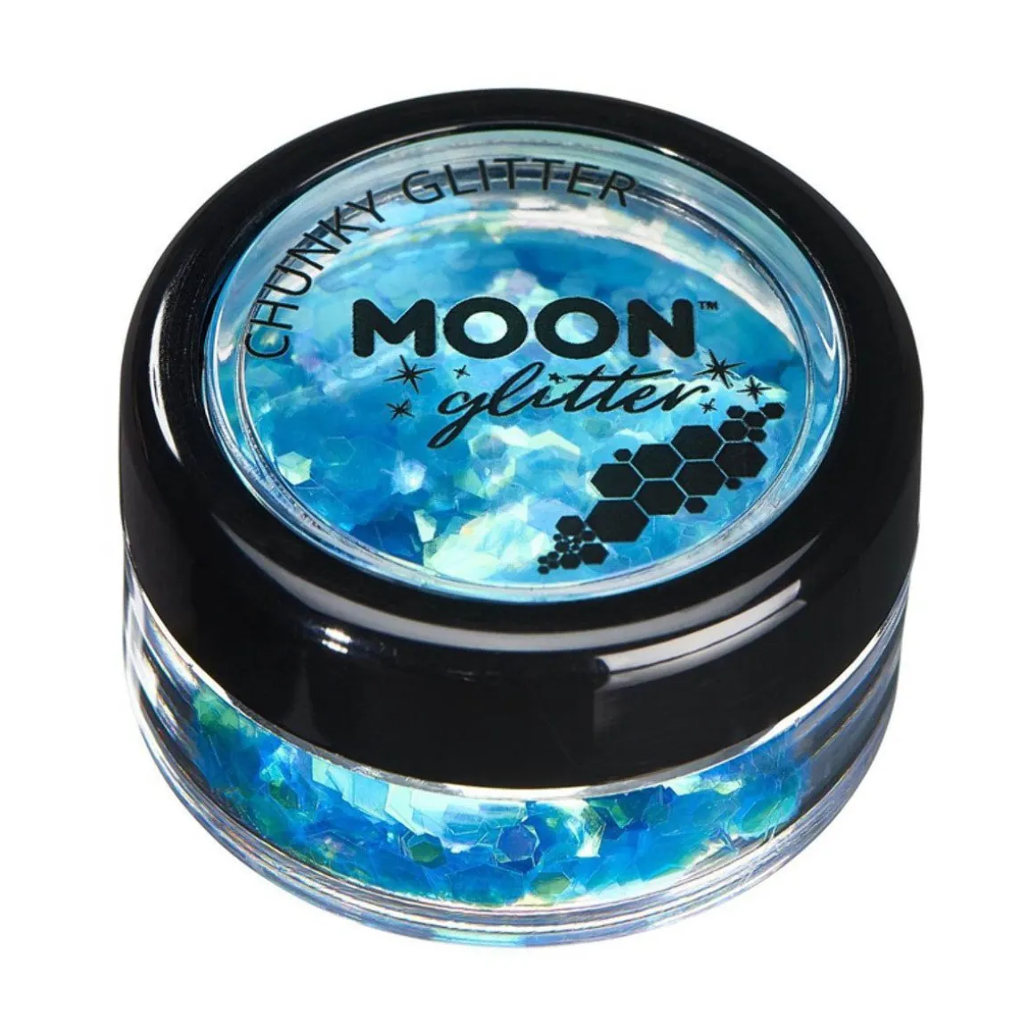 Moon Glitter Iridescent Chunky Glitter, blue 3 g