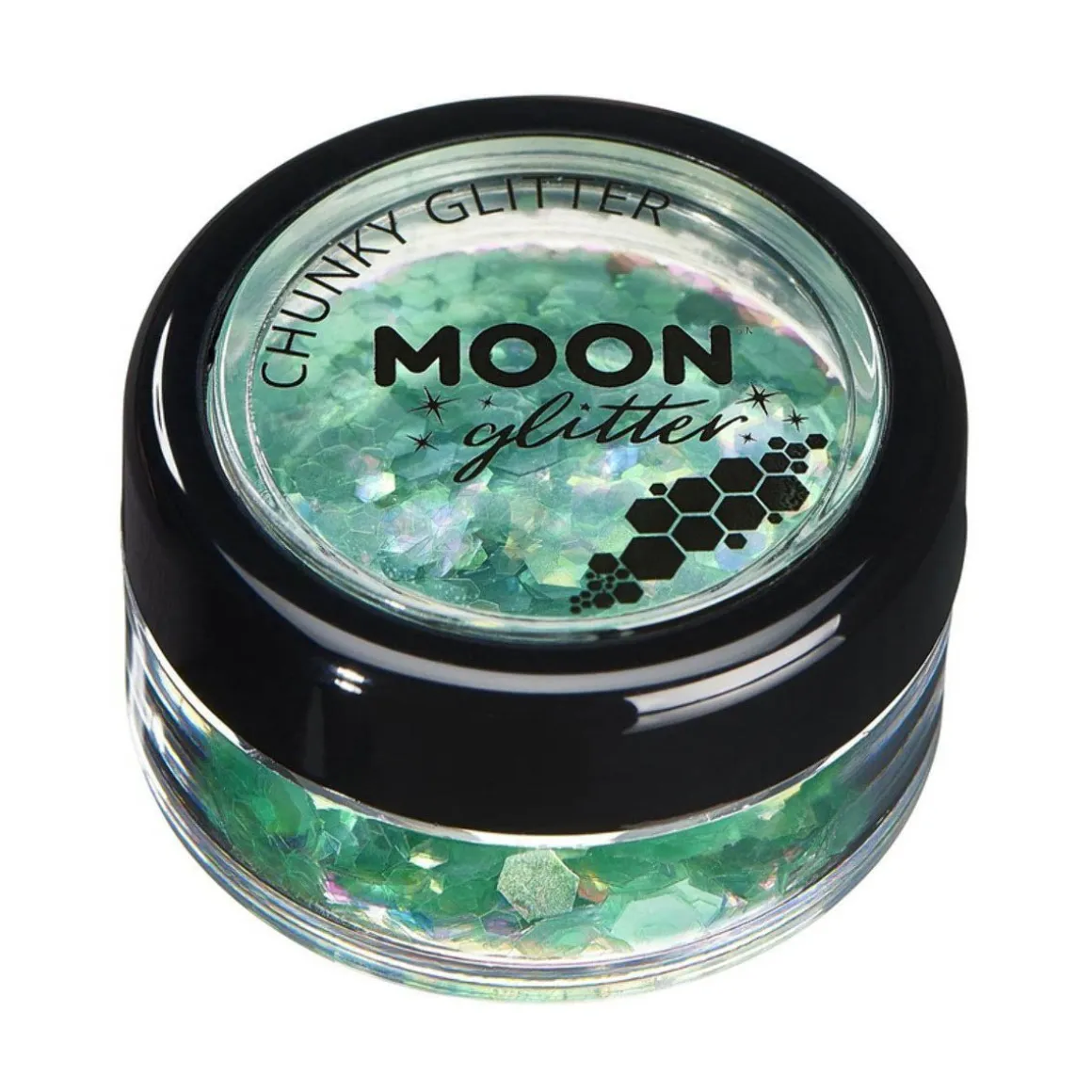Moon Glitter Iridescent Chunky Glitter, green 3 g