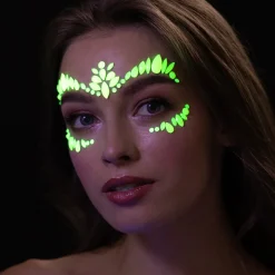 Moon Neon UV kroppsstenar, Intense Yellow Face Jewels