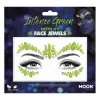 Moon Neon UV kroppsstenar, Intense Green Face Jewels