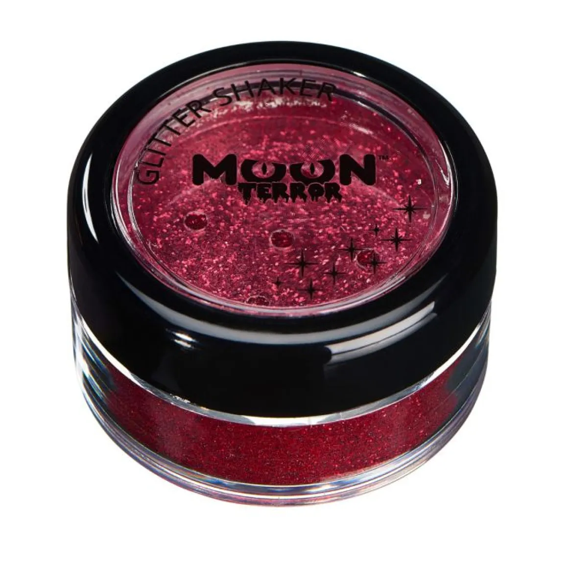 Moon terror glitter i burk, röd 3 g