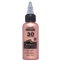 Moon Textilfärg 3D självlysande, metallic roséguld 30 ml