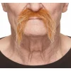 Mustasch, biker kastanj/vit
