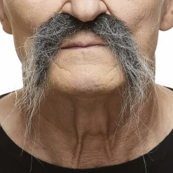 Mustasch, biker svart/vit