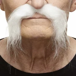 Mustasch, biker vit