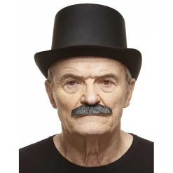 Mustasch, butler svart/vit