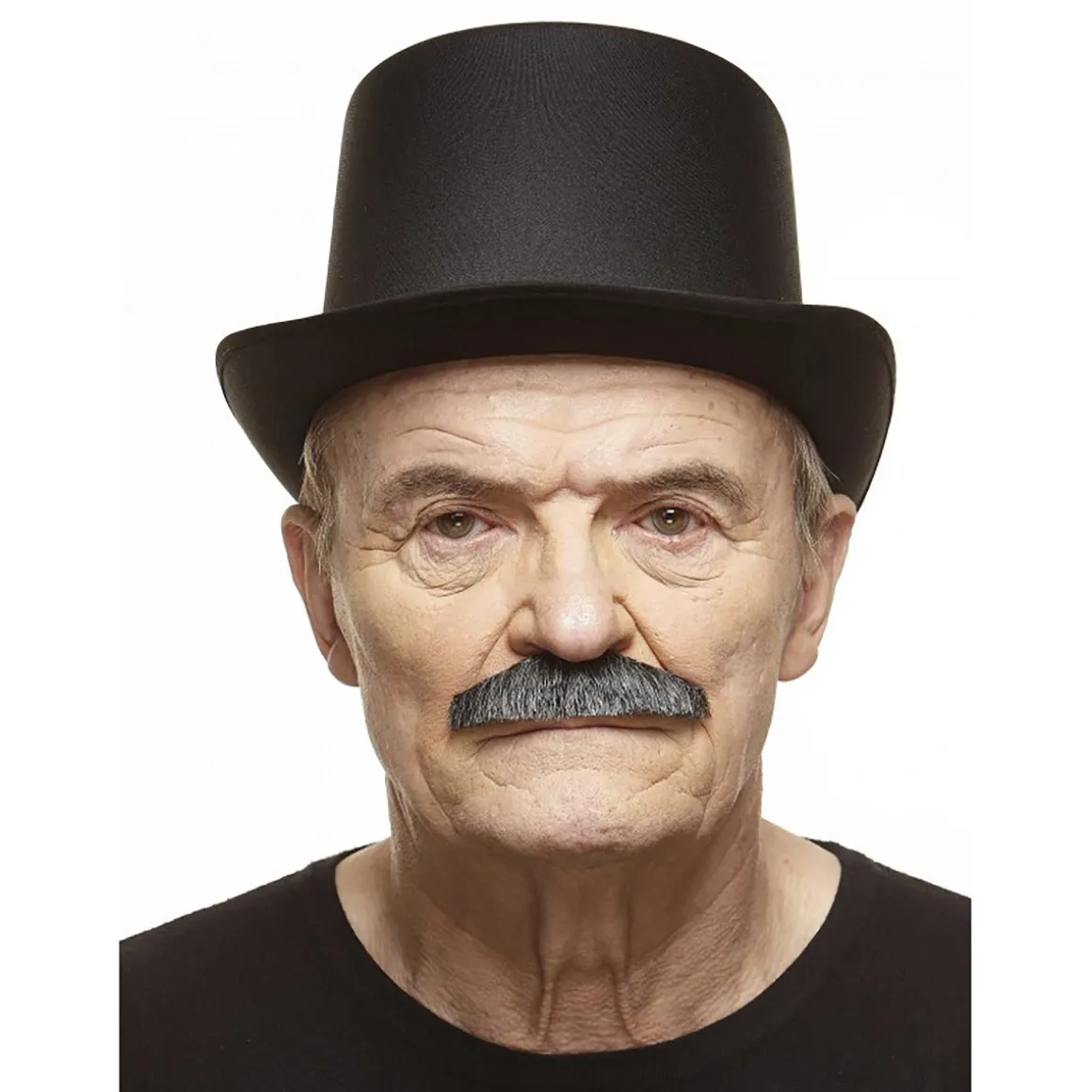 Mustasch, butler svart/vit