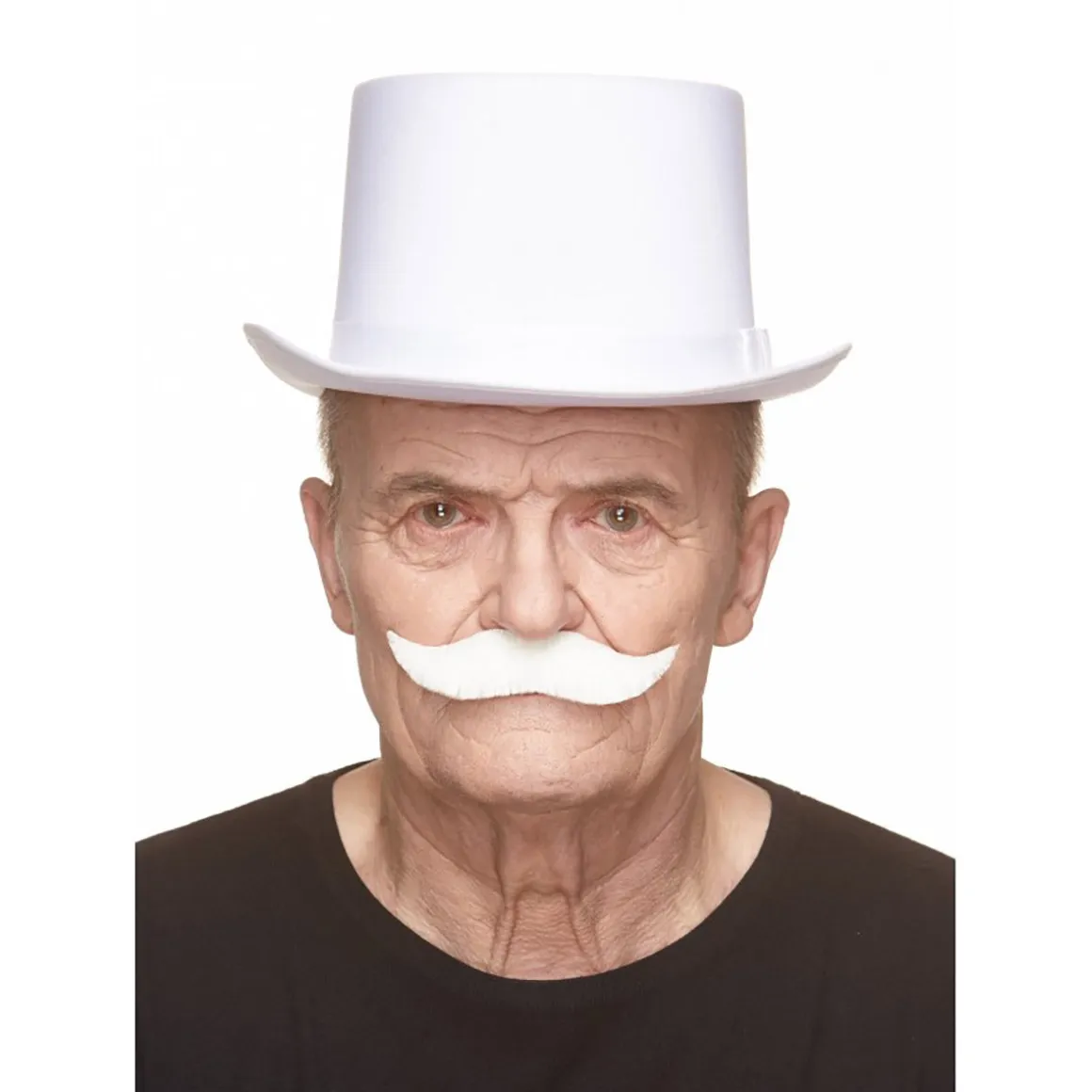 Mustasch, captain vit