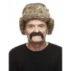 Mustasch, cowboy brun/grå