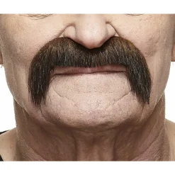 Mustasch, cowboy brun/grå