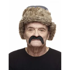 Mustasch, cowboy svart deluxe