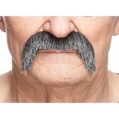 Mustasch, cowboy svart/vit