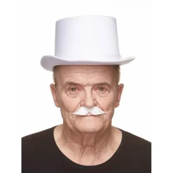Mustasch, gentleman vit