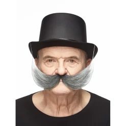 Mustasch, inventor svart/vit