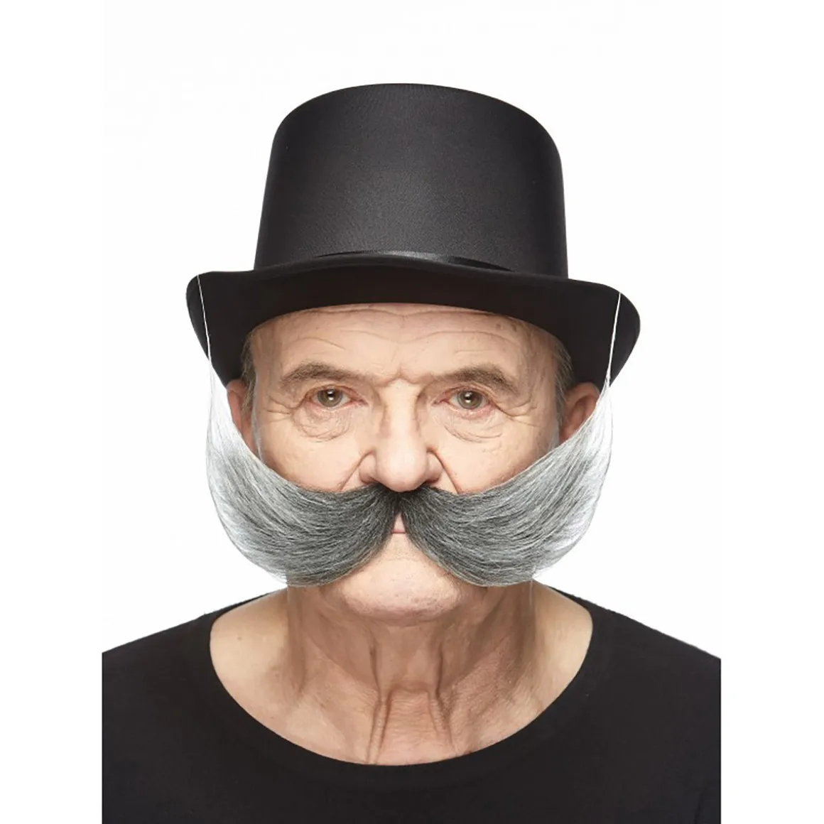 Mustasch, inventor svart/vit