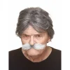 Mustasch, klondike grå/vit