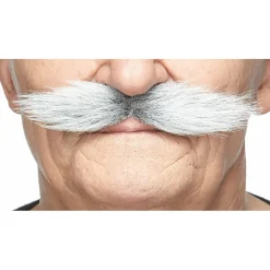 Mustasch, klondike grå/vit