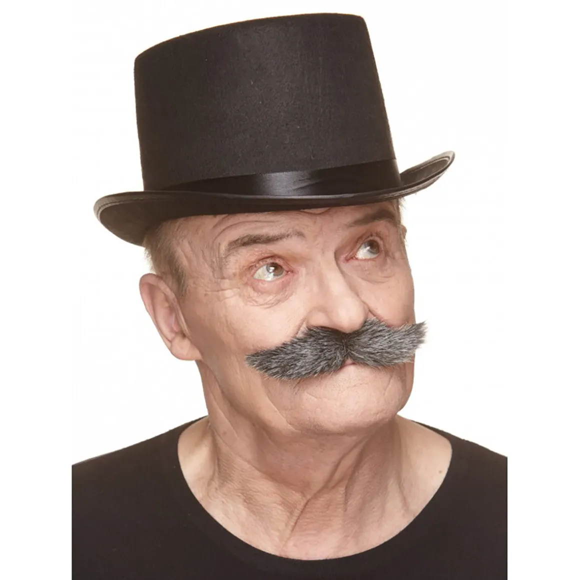 Mustasch, klondike svart/vit
