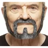 Mustasch med skägg, captain svart/vit