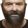 Mustasch med skägg, fisherman brun/grå