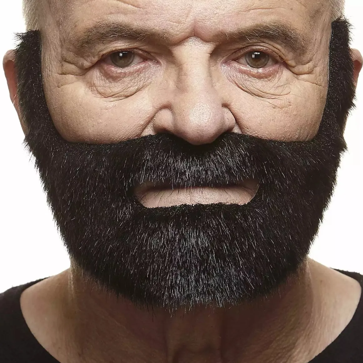 Mustasch med skägg, fisherman svart